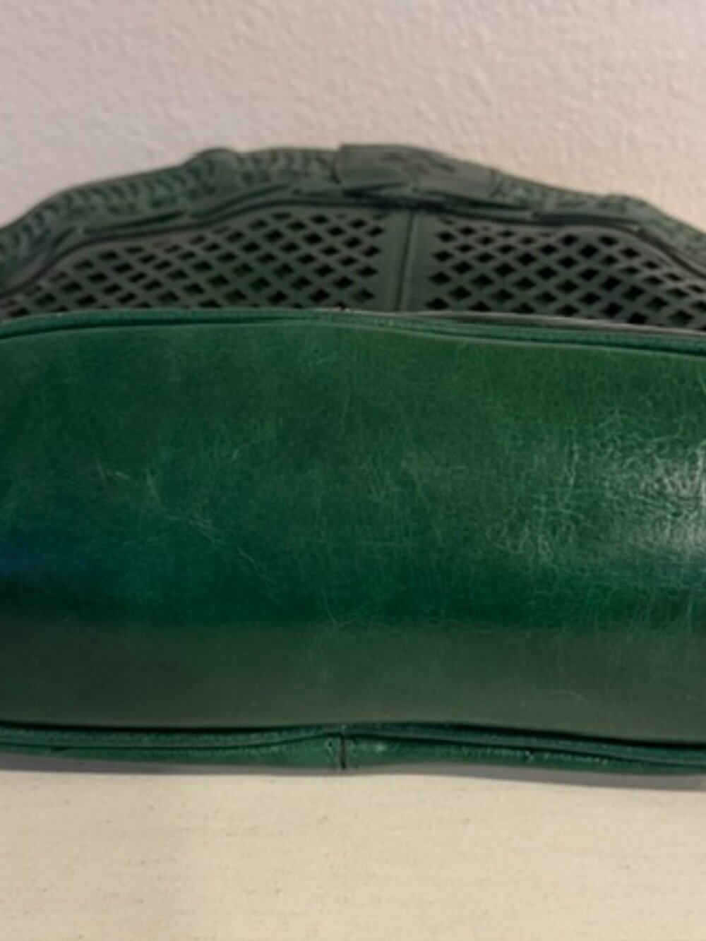 Patricia Nash Soft Green Trope Dome Perforated Leather Handbag - Picture 6 of 6